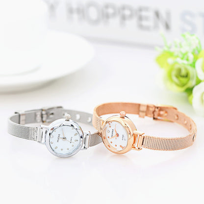 Women's Quartz Watch Fashion Mesh Strap Women's Watch Simple Temperament Small Dial Watch Women's