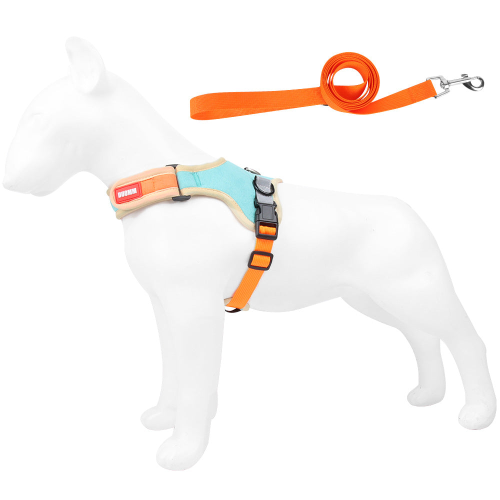 Saddle-type Reflective Suede Leash Pet Harness - My Store