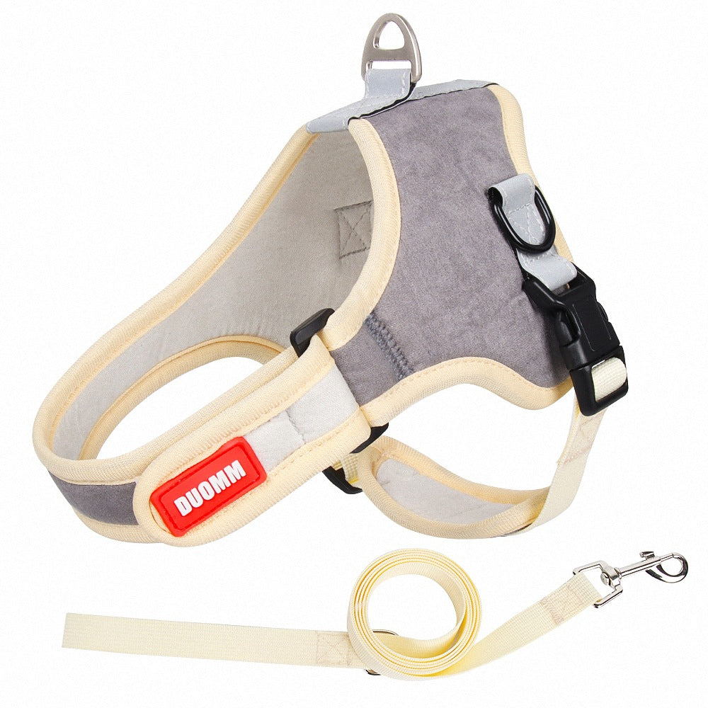 Saddle-type Reflective Suede Leash Pet Harness - My Store