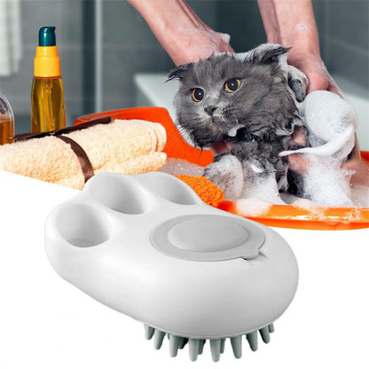 Durable Cat Paw Bath Brush Fine Foaming Labor-saving Cartoon Shape Pet Dog Cat Pet Hair Grooming Brush Reusable Dog Hair Comb Pet Products - My Store