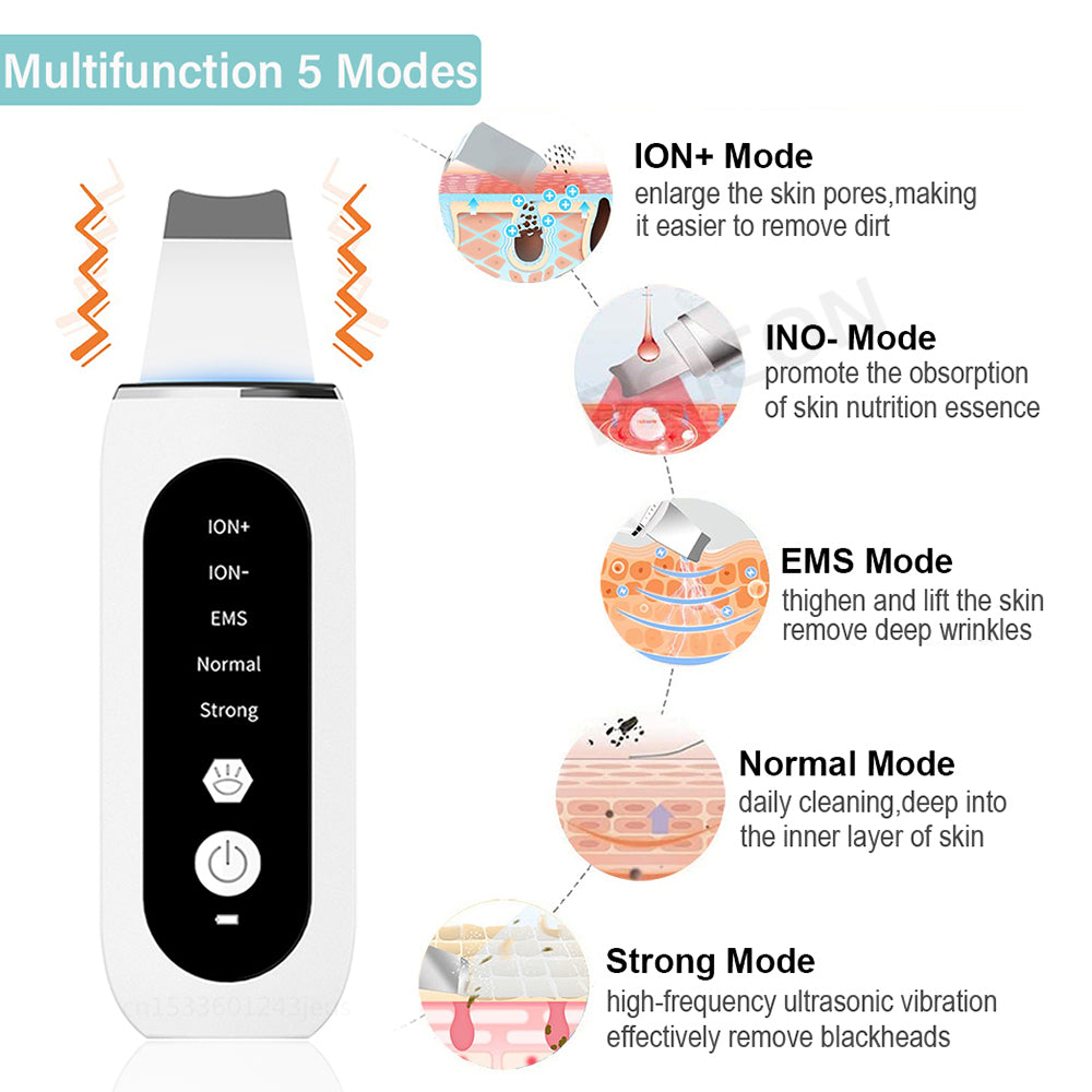 Shovel Skin Blackhead Ultrasonic Beauty Microcurrent Color Light - My Store