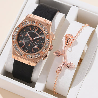 Women's Fashion Pu Strap Watch