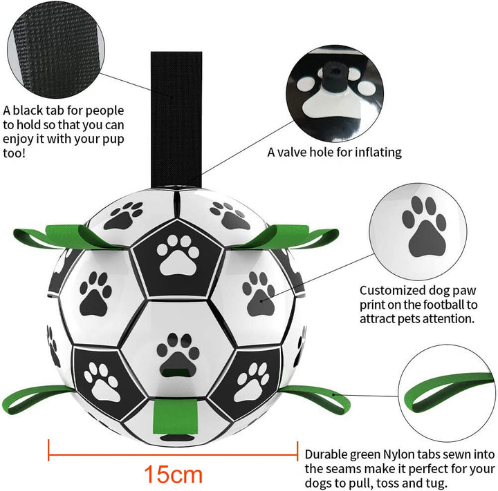 Dog Toys Interactive Pet Football Toys with Grab Tabs Dog Outdoor training Soccer Pet Bite Chew Balls for Dog accessories - My Store